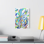 Treble Clef Abstract Matte Canvas Wall Art — Abstract Music