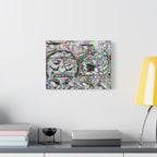 Psychedelic AZTEC Calendar Remixed-Matte Canvas Print — Abstract Trippy Wall Art, Stretched 1.25"
