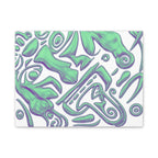 AZTEC 3D Mint Chrome Tribal Face- Wall art