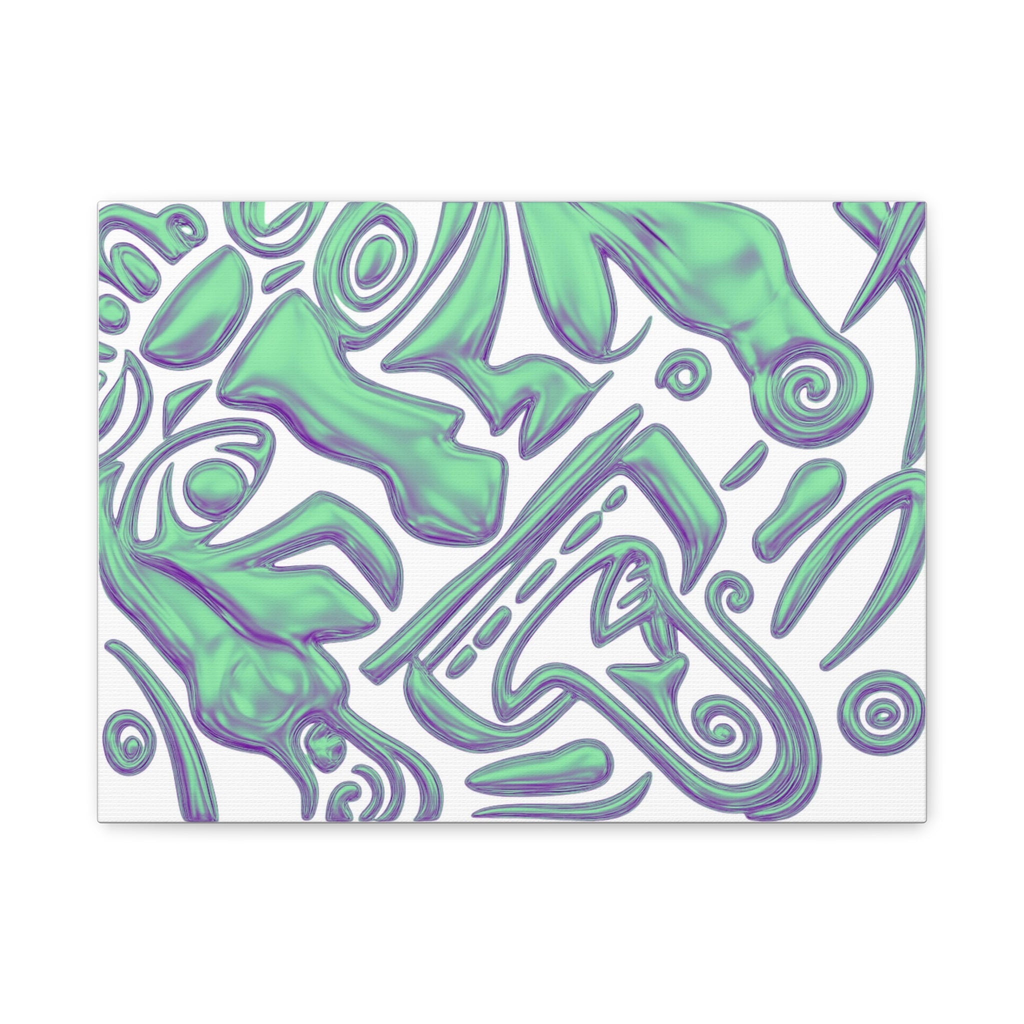 AZTEC 3D Mint Chrome Tribal Face- Wall art