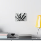 3D-Chome Slate Geometric Cannabis Leaf Matte Canvas Art - Stretched 1.25"
