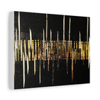 Hormuz Abstract  Canvas Print - Black & Gold Modern Wall Art