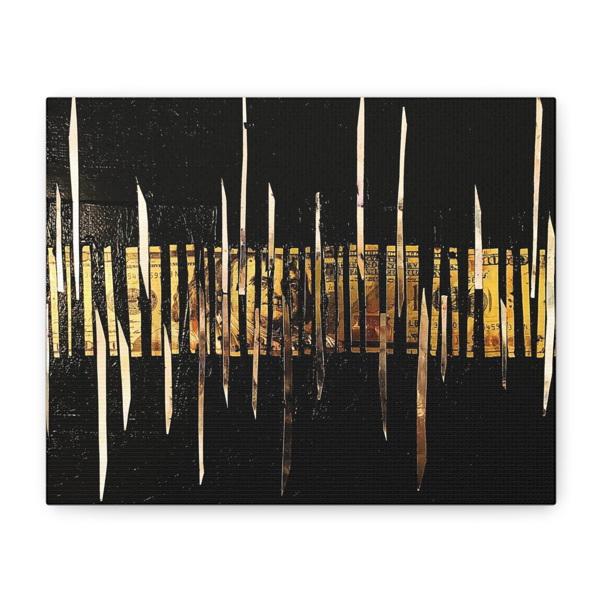 Hormuz Abstract  Canvas Print - Black & Gold Modern Wall Art