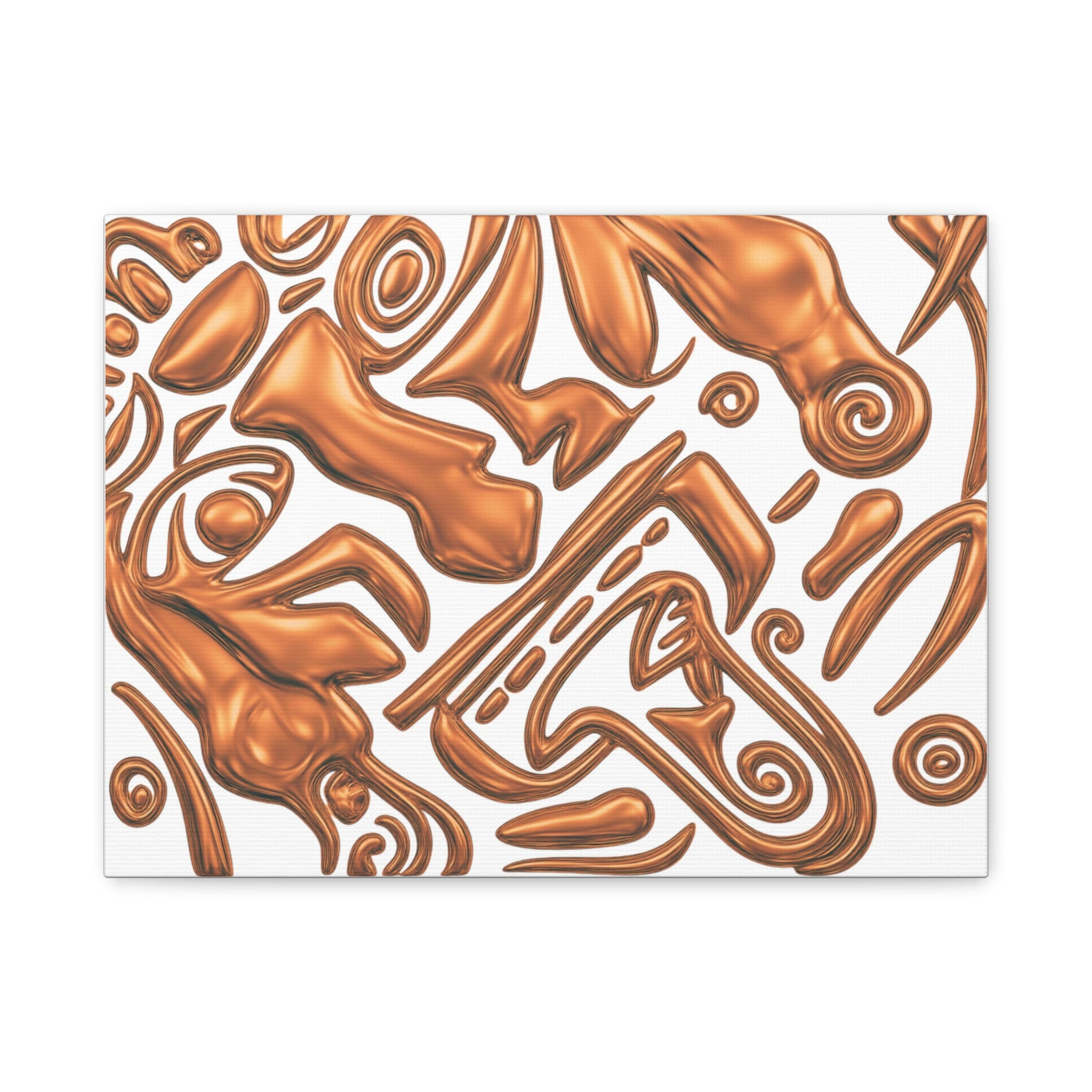 AZTEC 3D Copper Tribal Face-Copper Orange Print