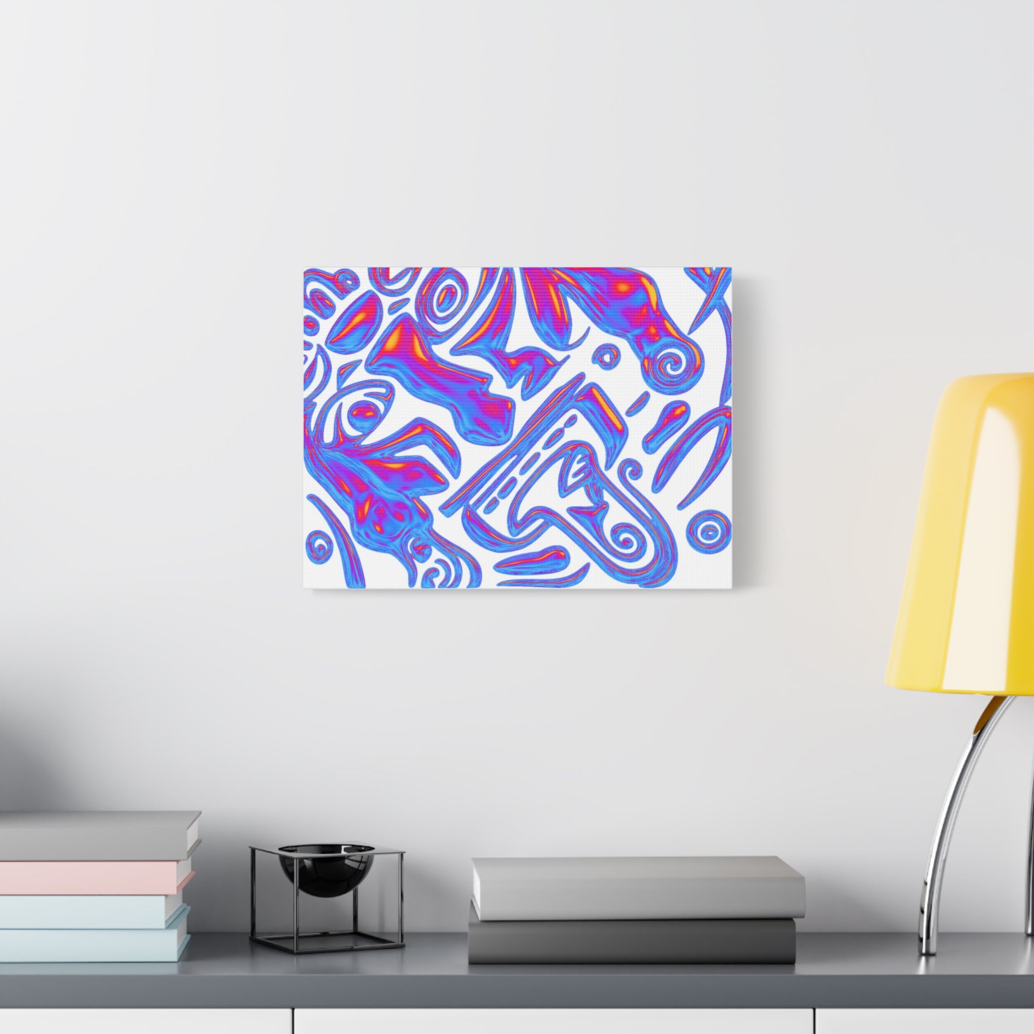 AZTEC Chrome 3D Tribal Face- Matte Canvas Print