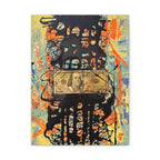 RIGGED- Abstract Resin Drip Canvas with 100 Bill – Stretched Matte Wall Art