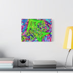 Japanese Neon Graffiti Phrase-Abstract Matte Canvas