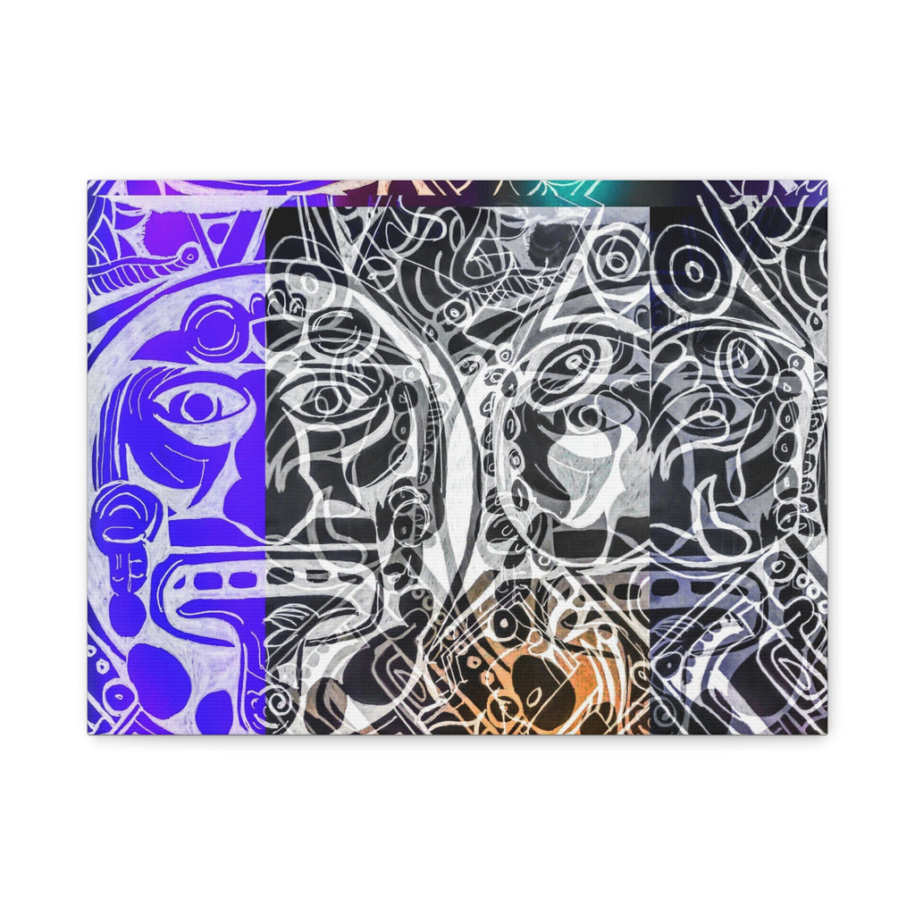 AZTEC Calendar Remix- Abstract Matte Canvas Wall Art