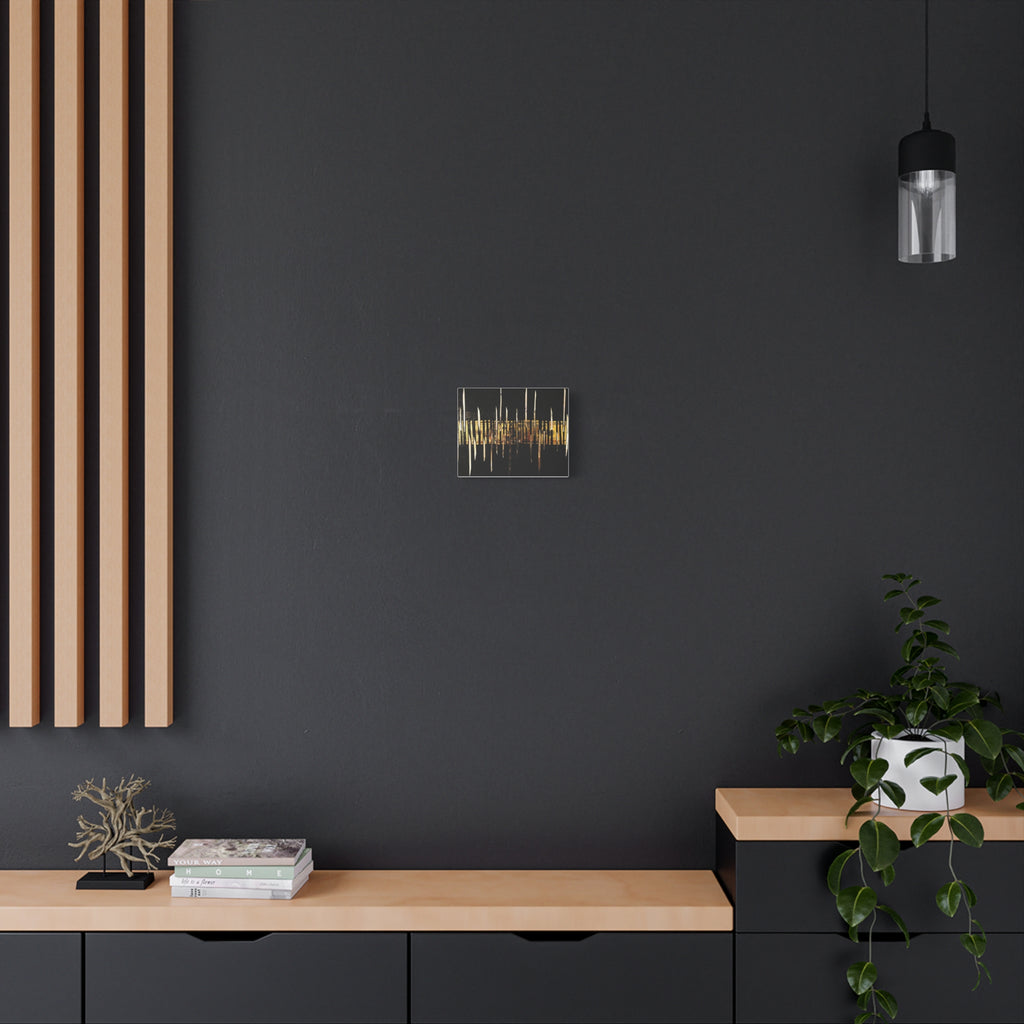Hormuz Abstract  Canvas Print - Black & Gold Modern Wall Art