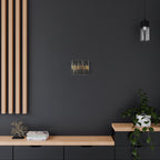Hormuz Abstract  Canvas Print - Black & Gold Modern Wall Art