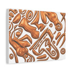 AZTEC 3D Copper Tribal Face-Copper Orange Print