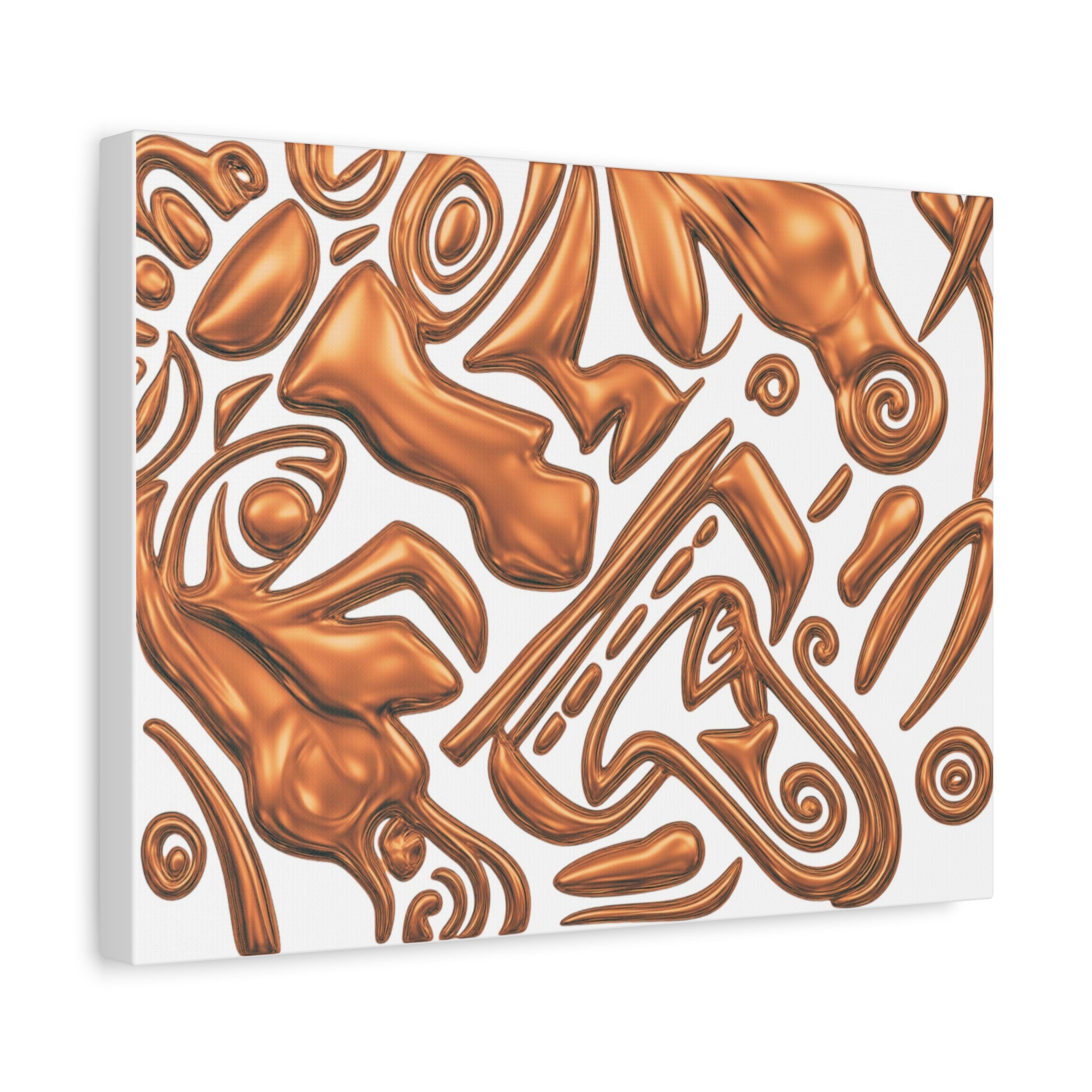 AZTEC 3D Copper Tribal Face-Copper Orange Print