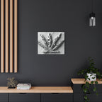 3D-Chome Slate Geometric Cannabis Leaf Matte Canvas Art - Stretched 1.25"