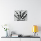 3D-Chome Slate Geometric Cannabis Leaf Matte Canvas Art - Stretched 1.25"