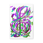 Treble Clef Inverted Colors Canvas Art — Vibrant Music Wall Decor