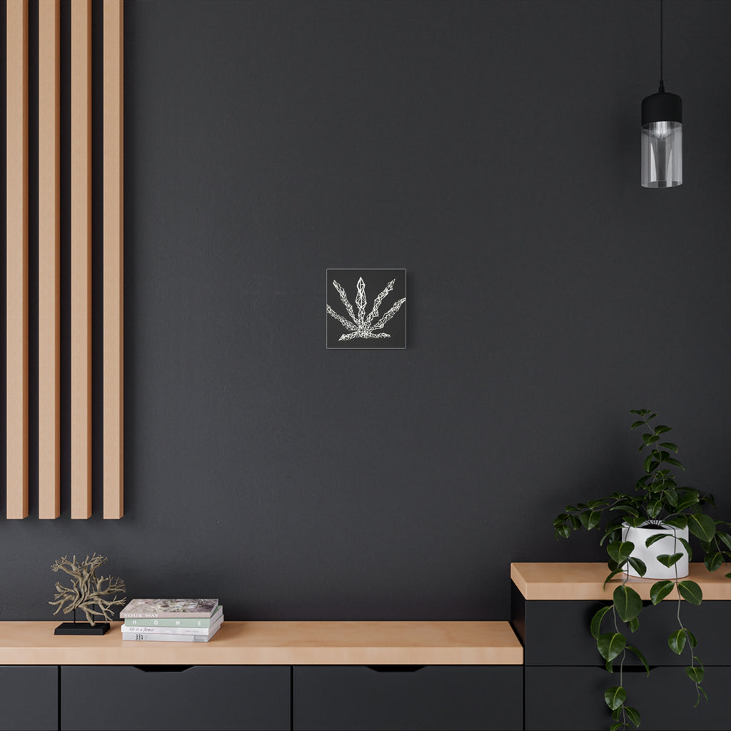 Geometric Cannabis Leaf -Matte Canvas Wall Art
