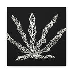 Geometric Cannabis Leaf -Matte Canvas Wall Art