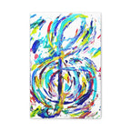 Treble Clef Abstract Matte Canvas Wall Art — Abstract Music