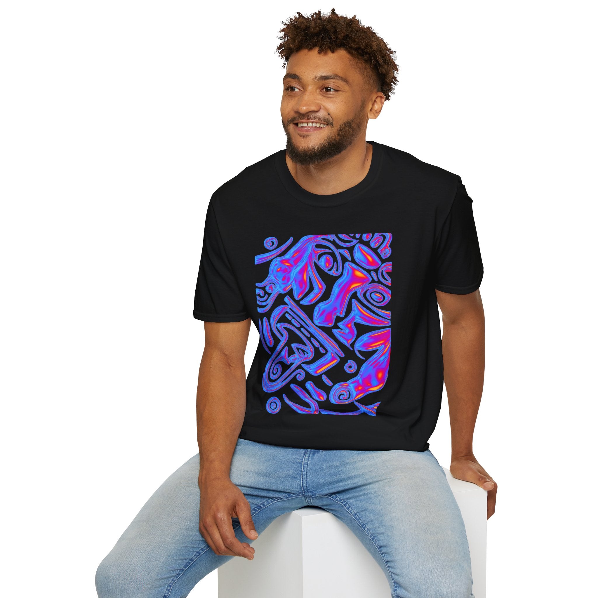 AZTEC Abstract Neon Graffiti T-Shirt