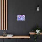 AZTEC Chrome 3D Tribal Face- Matte Canvas Print
