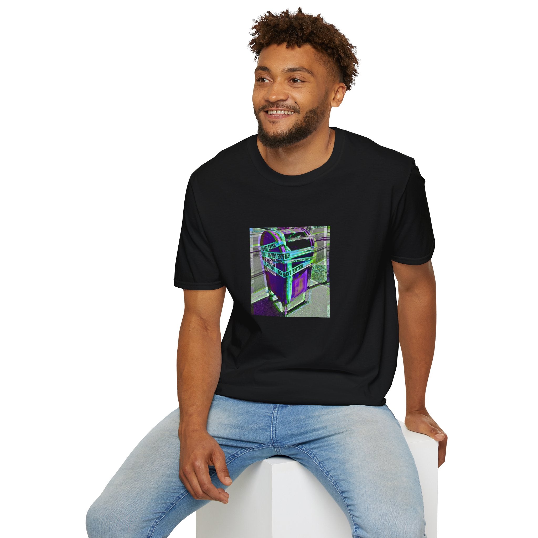 Retro Neon Postal Box — Vintage Mailbox Graphic Tee