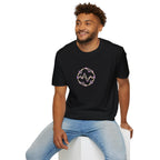 Golden Orb Sound Wave Violet Glow-Graphic T-Shirt