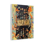 RIGGED- Abstract Resin Drip Canvas with 100 Bill – Stretched Matte Wall Art