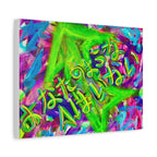 Japanese Neon Graffiti Phrase-Abstract Matte Canvas