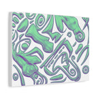 AZTEC 3D Mint Chrome Tribal Face- Wall art