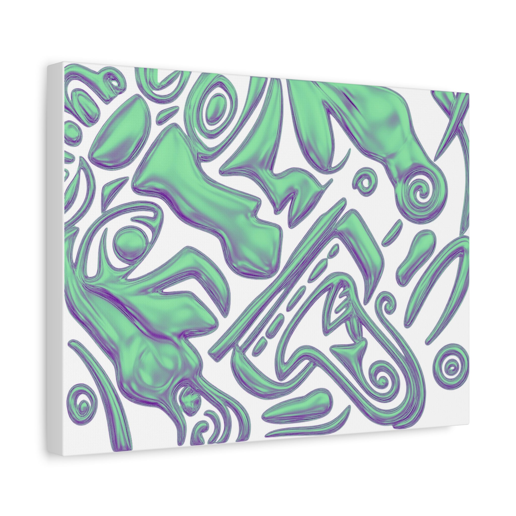 AZTEC 3D Mint Chrome Tribal Face- Wall art