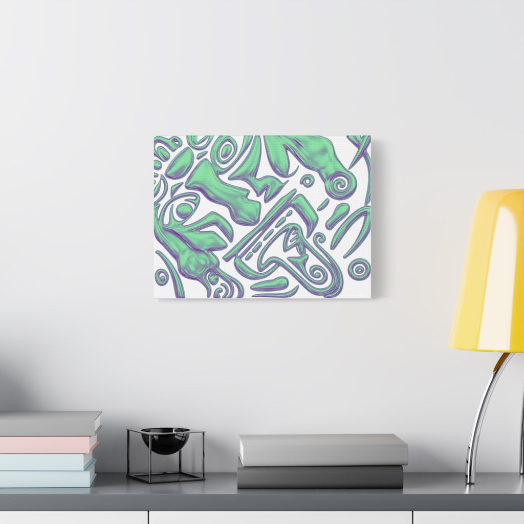 AZTEC 3D Mint Chrome Tribal Face- Wall art